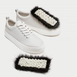 Sneakers con dettaglio pelliccia e perle staccabile Zara prezzo 29 95 euro