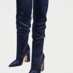 Stivale a punta cuissardes Zara satinato prezzo 79 95 euro