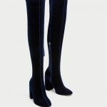 Stivale cuissarde in velluto Zara inverno 2017 2018 prezzo 59 95 euro