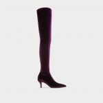 Stivale over the knee in velluto Zara inverno 2017 2018 prezzo 69 95 euro