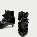Stivaletto con volant in pelle ZARA inverno 2017 2018 prezzo 69 95 euro