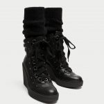 Stivaletto con zeppa Zara inverno 2017 2018 prezzo 89 95 euro