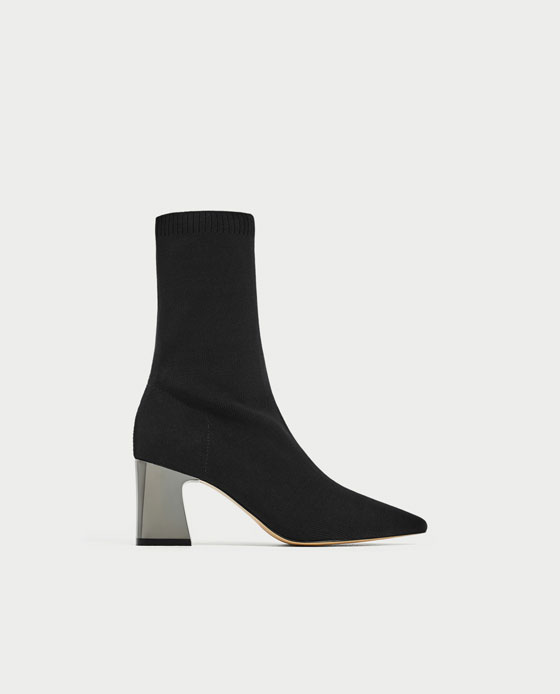 Stivaletto in tessuto Zara prezzo 49 95 euro