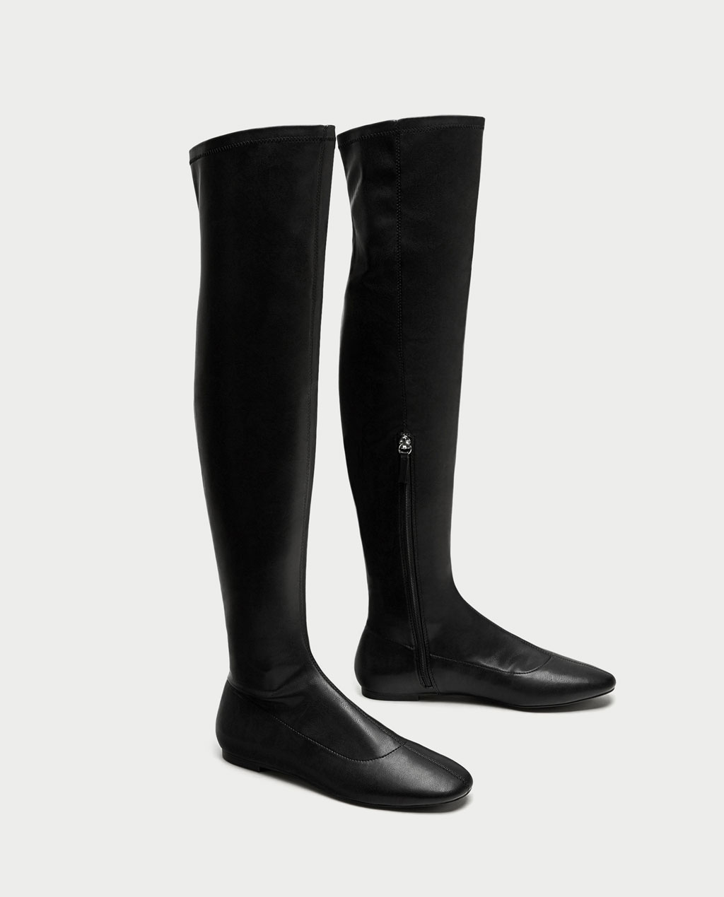 Stivali over the knee bassi Zara inverno 2017 2018 prezzo 49 95 euro