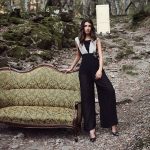 Tuta intera elegante con pantaloni palazzo Rinascimento autunno inverno 2017 2018