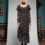 Abito a maniche lunghe Denny Rose stampa floreale inverno 2017 2018