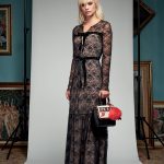 Abito lungo in pizzo Denny Rose inverno 2017 2018