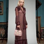 Abito lungo maxi pois Denny Rose inverno 2017 2018