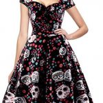 Abito per Halloween con teschi messicani