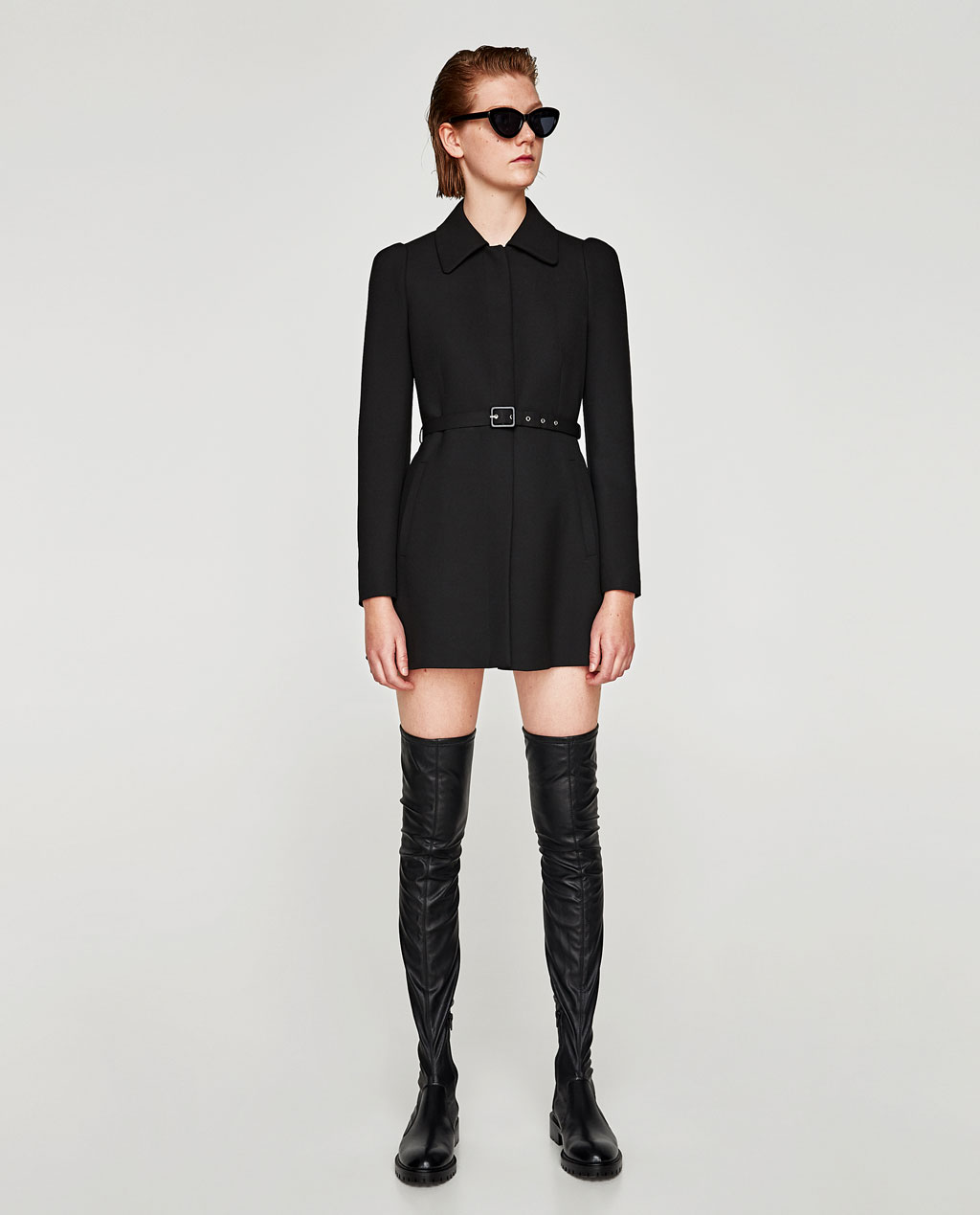 Cappottino corto Zara con cinturina prezzo 59 95 euro