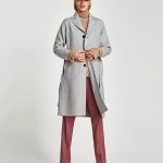 Cappotto Zara grigio melange con cintura prezzo 129 euro