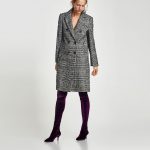 Cappotto a quadri doppiopetto Zara inverno 2017 2018