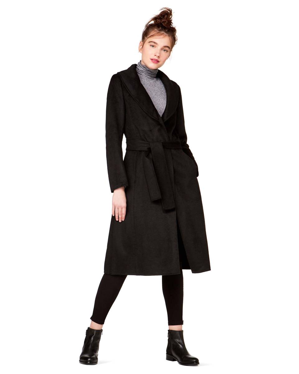 Cappotto con cintura Benetton inverno 2017 2018 prezzo 139 euro