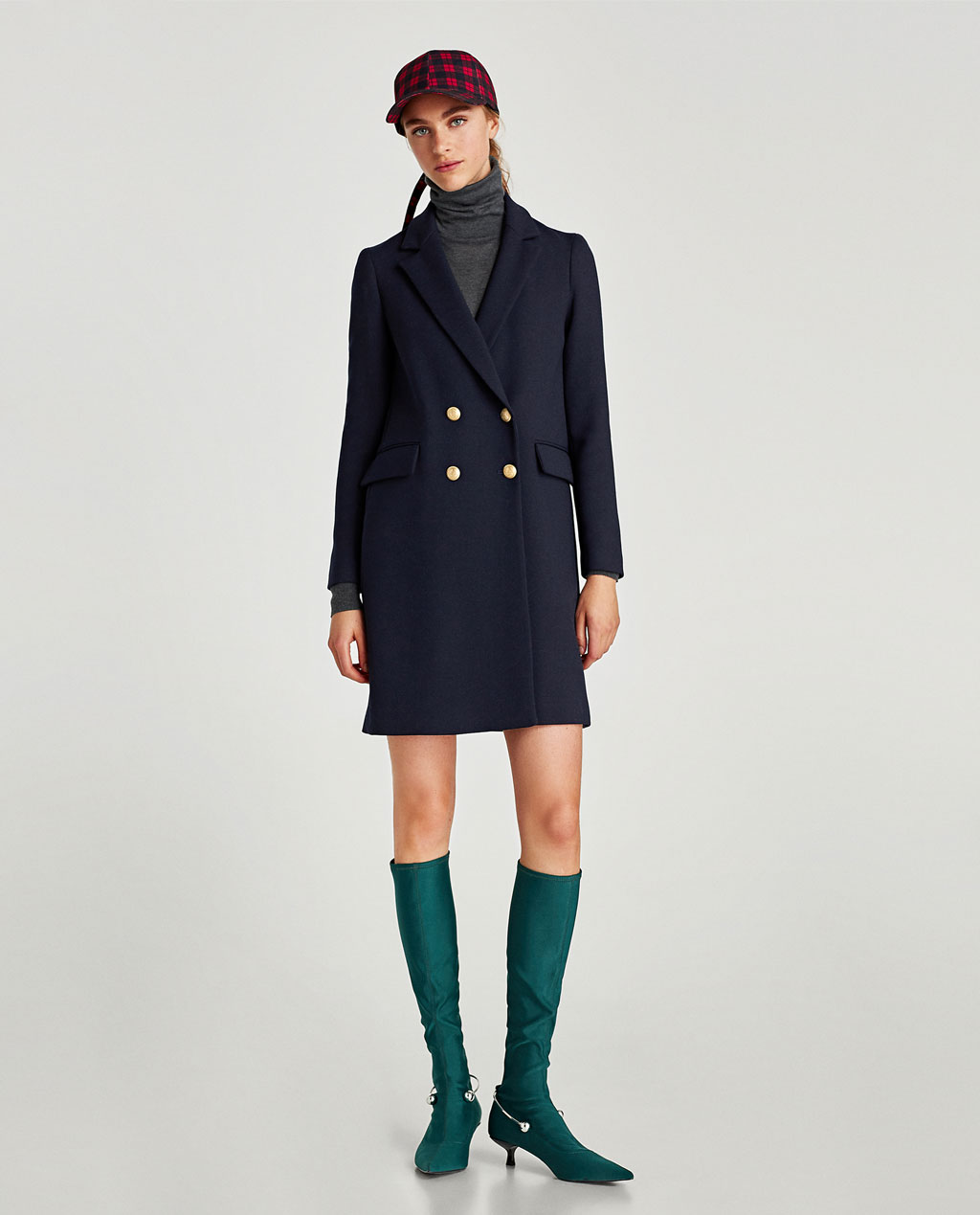 Cappotto doppiopetto ZARA inverno 2017 2018 prezzo 89 95 euro