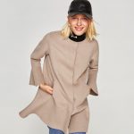 Cappotto in lana Zara con maniche volant inverno 2017 2018 prezzo 79 95 euro