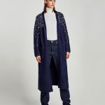 Cappotto lungo in maglia con perle Zara costo 59 95 euro