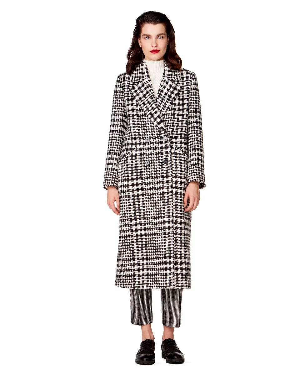 Cappotto lungo pied de poule Benetton inverno 2017 2018 prezzo 169 euro