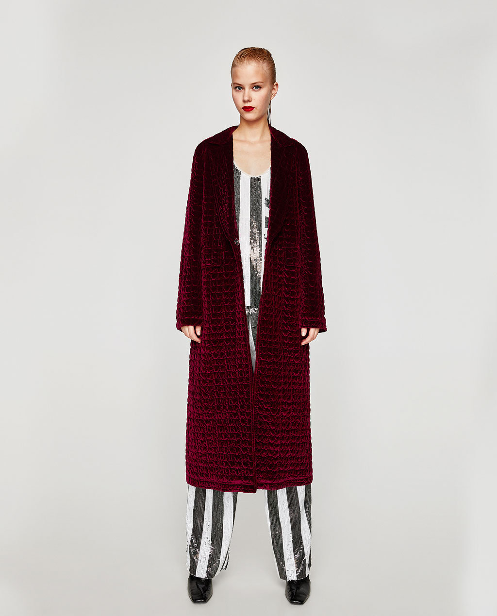 Cappotto lungo trapuntato Zara prezzo 69 95 euro