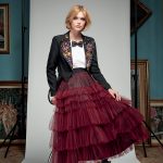 Gonna in tulle a balze Denny Rose inverno 2017 2018