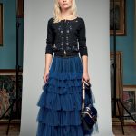 Gonna lunga a balze in tulle Denny Rose inverno 2018