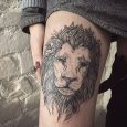 Immagine Tatuaggio Leone sulla coscia