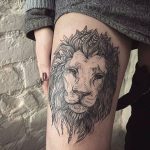 Immagine Tatuaggio Leone sulla coscia