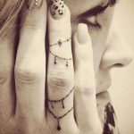 Immagine Tatuaggio sulle dita della mano di donna