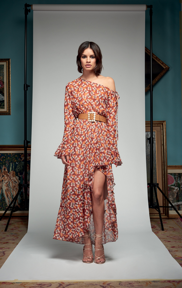 Maxi dress con spacco Denny Rose inverno 2017 2018