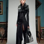 Sexy abito lungo nero Denny Rose