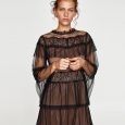 Abitino corto da sera ZARA in pizzo e tulle prezzo 39 95 euro