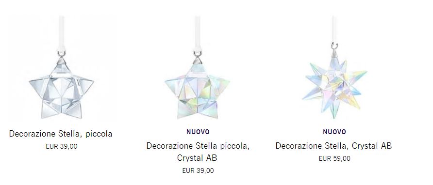 Decorazioni Natalizie a forma di Stella Swarovski