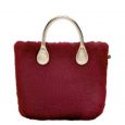Fluffy Fur cover bag Bordeaux