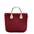 O Bag Mini cover ecopelliccia bordeaux prezzo 148 euro