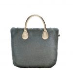 O Bag Mini cover ecopelliccia grigio scuro prezzo 148 euro