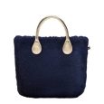 O Bag cover ecopelliccia blu prezzo 159 euro