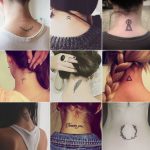 Piccoli Tatuaggi femminili sul retro del collo