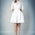 Abito da sposa corto 2018 con cappa in pizzo by Romona