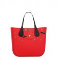 Borsa O Bag mini rossa con applicazioni natalizie 2017 prezzo 141 euro