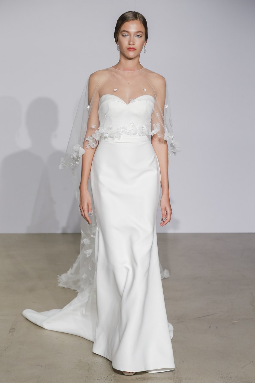 Moda Abito da sposa con mantella 2018 Dan Lecca