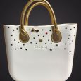 Nuova borsa O Bag bianca con manici dorati Natale 2017 prezzo 136 euro