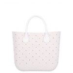 O Bag Mini Matelasse bianca con cristalli prezzo 140 euro inverno 2018