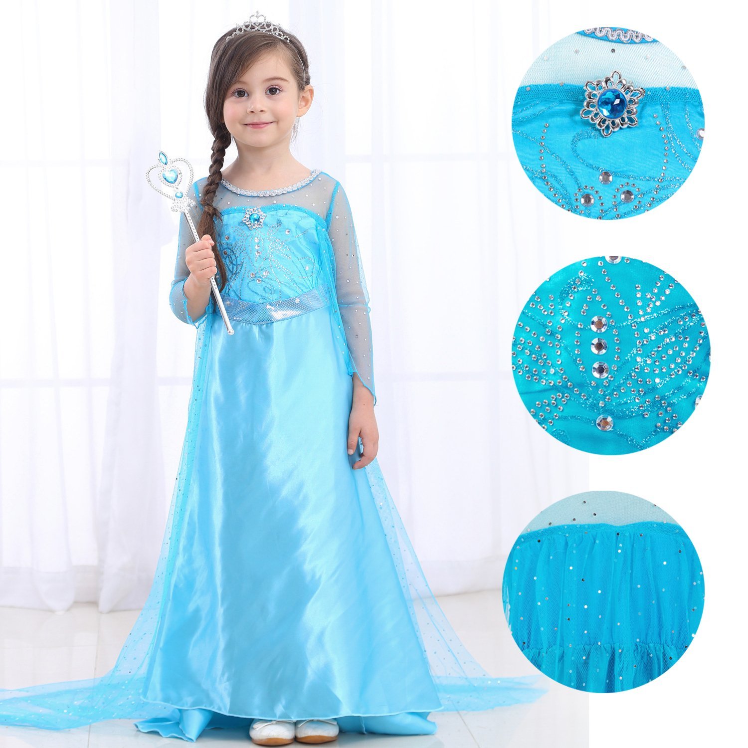 Costume Carnevale da principessa Elsa di Frozen