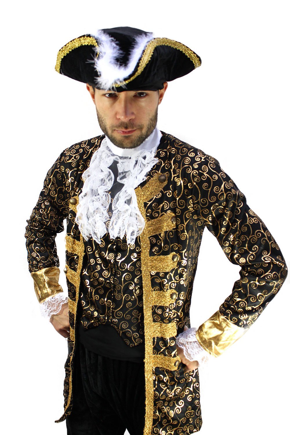 Costume da carnevale uomo da pirata stile barocco
