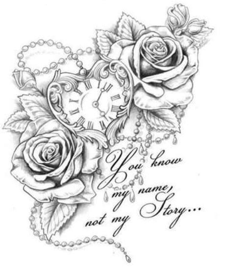 Disegno per tatuaggio con simbolo il tempo che scorre