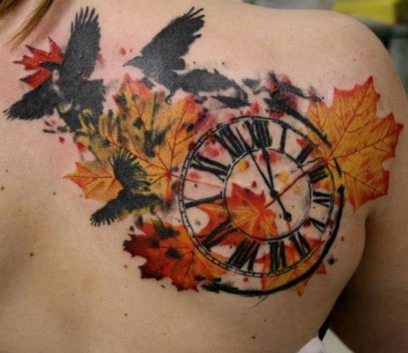 Immagine Tatuaggio Orologio simbolo del tempo che passa