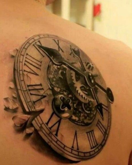 Tatuaggio orologio 3D