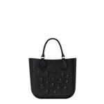 Borsa O Bag Mini San Valentino 2018 nera con cuoricini applicati prezzo 131 euro