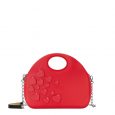 Borsa O Bag Moon rossa con cuori applicati San Valentino 2018 prezzo 120 eurp