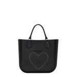 Borsa O Bag San Valentino 2018 nera con cuore frontale prezzo 125 euro