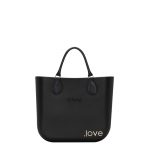 Borsa O Bag San Valentino 2018 nera con scritta LOVE prezzo 112 euro